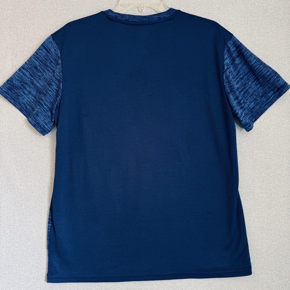 Superman Shirt Mens Medium Blue DC Comics Logo Athletic Tee Polyester S17 - Picture 3 of 10